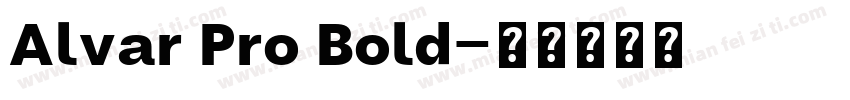 Alvar Pro Bold字体转换